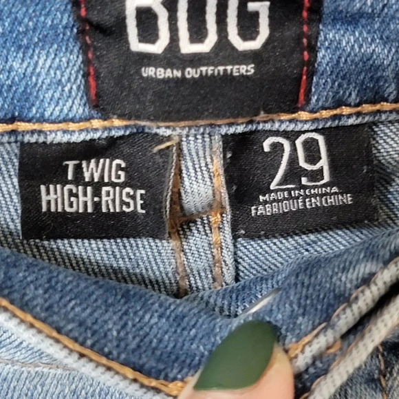 BDG Urban Outfitters Twig High Rise Light Wash Skinny Jeans‎ Casual 90s Vibes 29 - Picture 3 of 8
